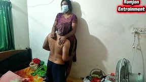 Long-haired stepmom gets naughty with her stepson