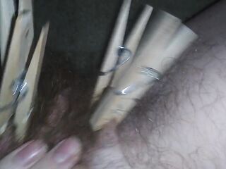 Genital Clamped Pre Op Trans Dude, Clamped Lips