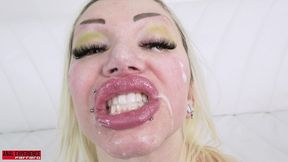 (dry) welcome to the studio jennyfer stone, first time, dp, rough, atm, swallow, big gape!