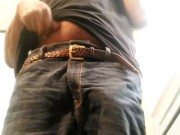 Mr Showtime69 flashes his Big Black Dick in the Employee Bathroom