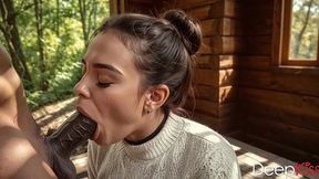 my girlfriend ran away from her husband and came to me, then pounced on my big black cock and started sucking it[ai]