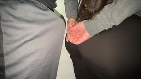 she grabs a stranger s dick