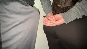 she grabs a stranger s dick
