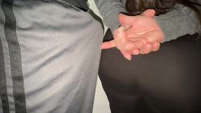 she grabs a stranger s dick