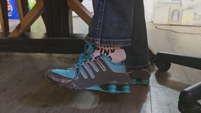 Chrissy candid shox under table pt3