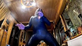 dominant vampire gooning joi. big tits, black leather, smoking and sparkling claws