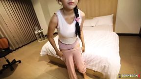 JohnTronX - Super sexy Thai girl enjoys sucking my dick in POV
