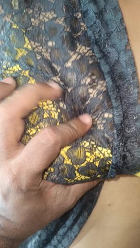 Black Colour Transparent Dress