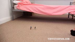 TFF1559 - Giantess Frankie Babe is in the Bedroom Crushing Tinies - 1080 HD MP4