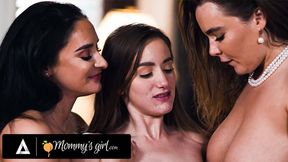 Dr  Stepmoms Natasha Nice & Sheena Ryder Expose Petite Brunette's Lie