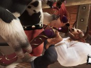 Two monster bulls were fucked by a poor girl on a ship | world warcraft
