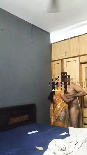 Tamil wife cuddling kissing boob show fuck in front and back