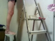 recorded webcam session with wall painting ends in a horny moaning cumshot 1 of 3