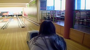 Nessa Devil in amateur girl gives ultimate blowjob in a bowling alley