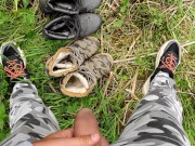 4 times piss and cumshot on my used boots and sneakers