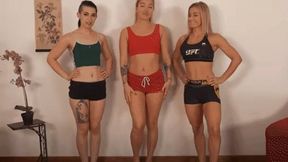 i pugni delle tre massicce : Pamela, Valentina e Eve a confronto - the punch of the three massifs girls: Pamela, Valentina and Eve in comparison ( BUDY BUSTING ) ( WMV - MOBILE VERSION )
