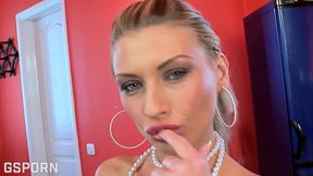 anal threesome with dp fucking beautiful blonde milf dress sexy white lingerie