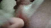 Sissy fucking her ass with a dildo