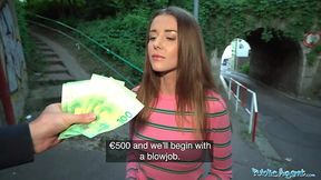 Cute babe Sybil Kailena got money for public fuck