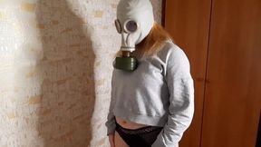 Fucked In A Gas Mask After Work (pegging)