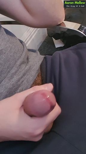 Dad moans while masturbating until he cums hard