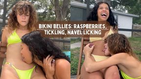 Bikini Bellies: Raspberries, Tickling, Navel Licking Feat Aria Nicole and Nathalia 4K