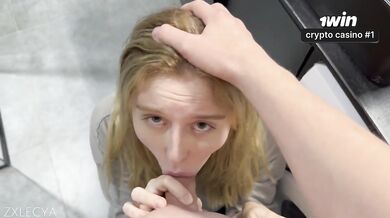 Stepsister asks for cum on her face while no one is at home