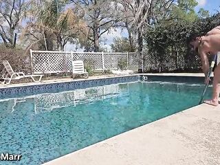 Undressed Pool Beauty