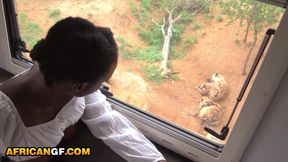 I knew my EBONY GF was excited about this trip... she ended up thanking me with her tight PUSSY