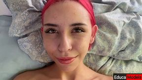 anniexnow naughty teen shaving pussy and fingering till cum
