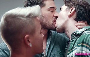 Hunk gays Jack Hunter and Andy Taylor hard anal sex with Chris Damned