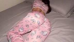 Daddy’s hot stepdaughter teases him nightly in skimpy pajamas with her door wide open