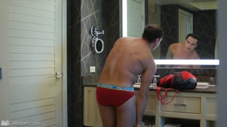 Jay Taylor Swallows Roommate's Cock After Getting Caught Watching Porn