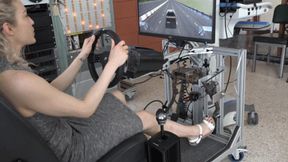 Paula Takes Her First Drive in the Simulator (MP4 - 720p)