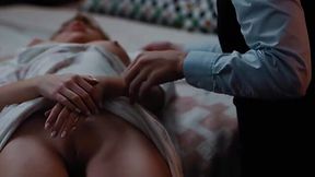 Time stops and hotel manager desperately fucks blondie's pussy