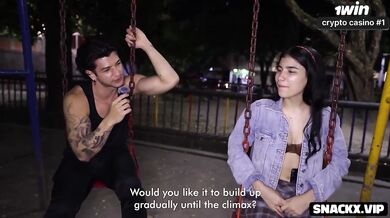 Latina teen screams as huge cock wrecks her tight ass at playground