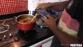 Romantic dinner ended in hard anal with Thays Santos