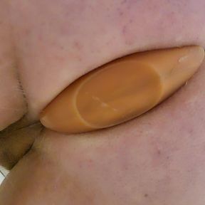 training my gaped boypussy huge butt plug