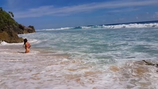 PISSING in Paradise # PEE from Rock of a Tropical Beach