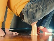 Jeance Fist by AnalMagic - A Russian guy is dressed in jeans with a big hole and puts huge toys