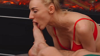 Mature MILF and teen girl lick each other's legs in sensual part 1