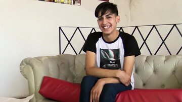 Petite Latino twink slowly develops gay tende