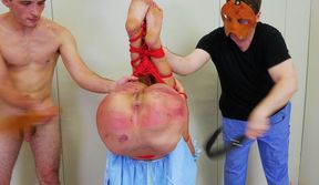 Extreme painal pendulum bdsm sodomy copulation in bdsm saloon