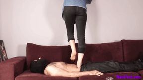 Barefoot Belly Trampling HD MP4