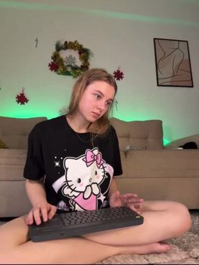 Anal fingering with hot blond