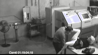 milf blonde masturbates at work then jerks penis