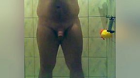 Taking a shower