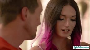 Handsome straight guy fucking a transexual big ass hardcore