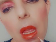 What dat mouth DO?! Sissy lipstick tease.