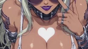 80. My cyberpunk white hair sexy pose